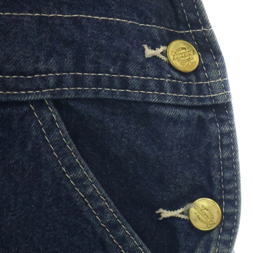Dickies(ディッキーズ) STONEWASHED INDIGO BIB OVERALL ワンポイントロゴ オーバーオール インディゴ