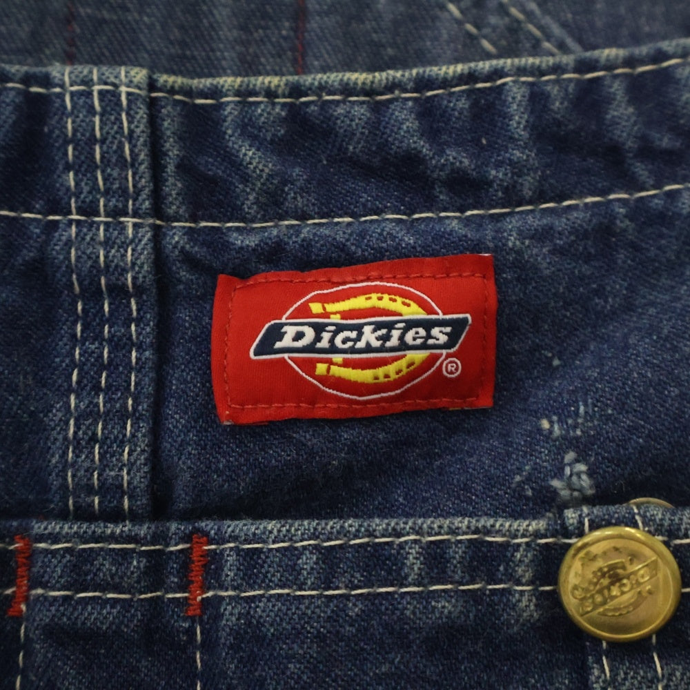 Dickies(ディッキーズ) STONEWASHED INDIGO BIB OVERALL ワンポイントロゴ オーバーオール インディゴ