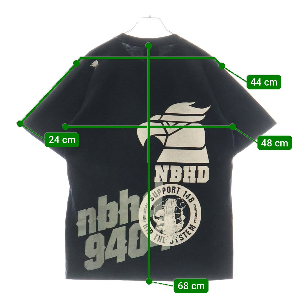 NEIGHBORHOOD(ネイバーフッド) フロントロゴプリント半袖カットソー 半袖Tシャツ ブラック