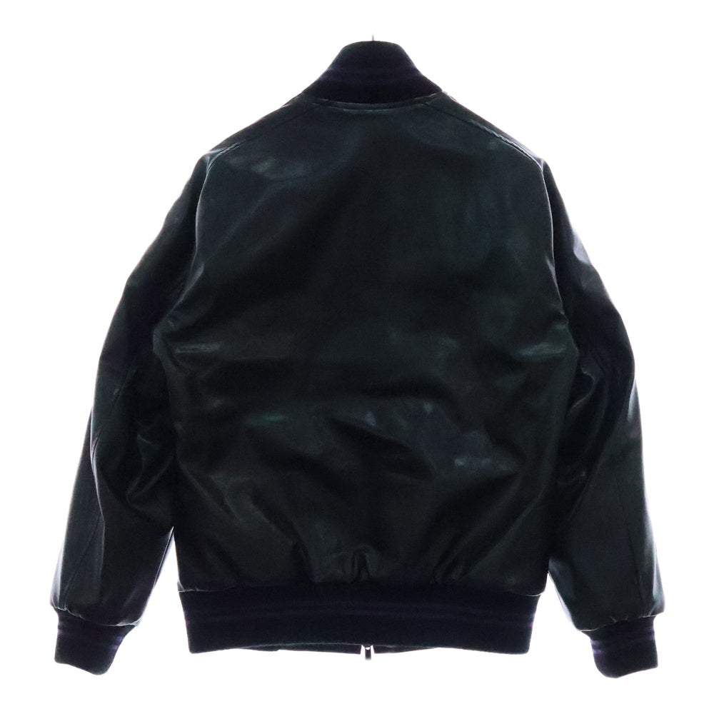 Needles(ニードルス) 20AW Award Jacket-Faux Leather パピヨンワッペン アワードレザージャケット ブラック HM078