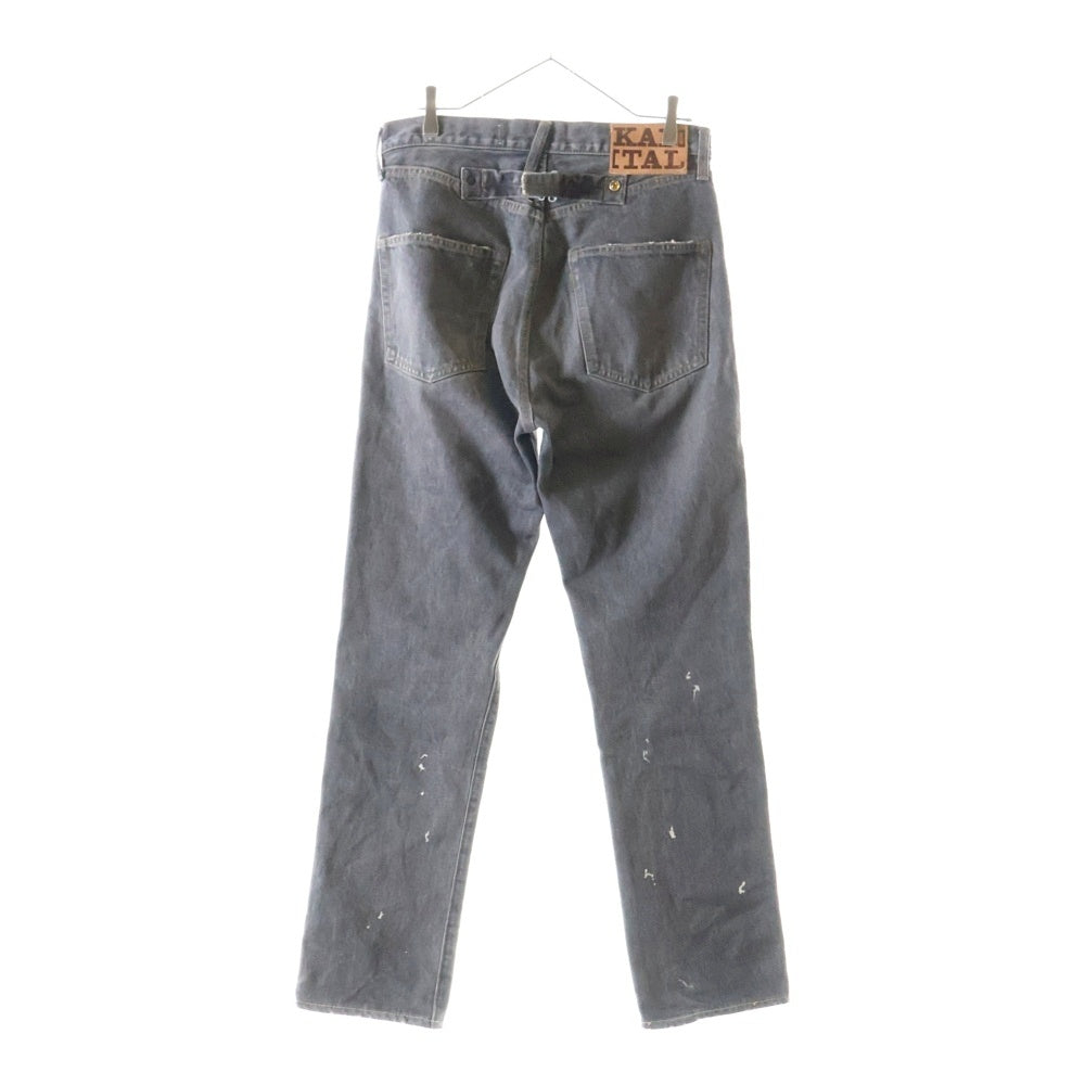 KAPITAL(キャピタル) STUDS DENIM PANTS ヴィンテージ加工スタッズデニムパンツ ジーンズ ブラック KOR812LP08