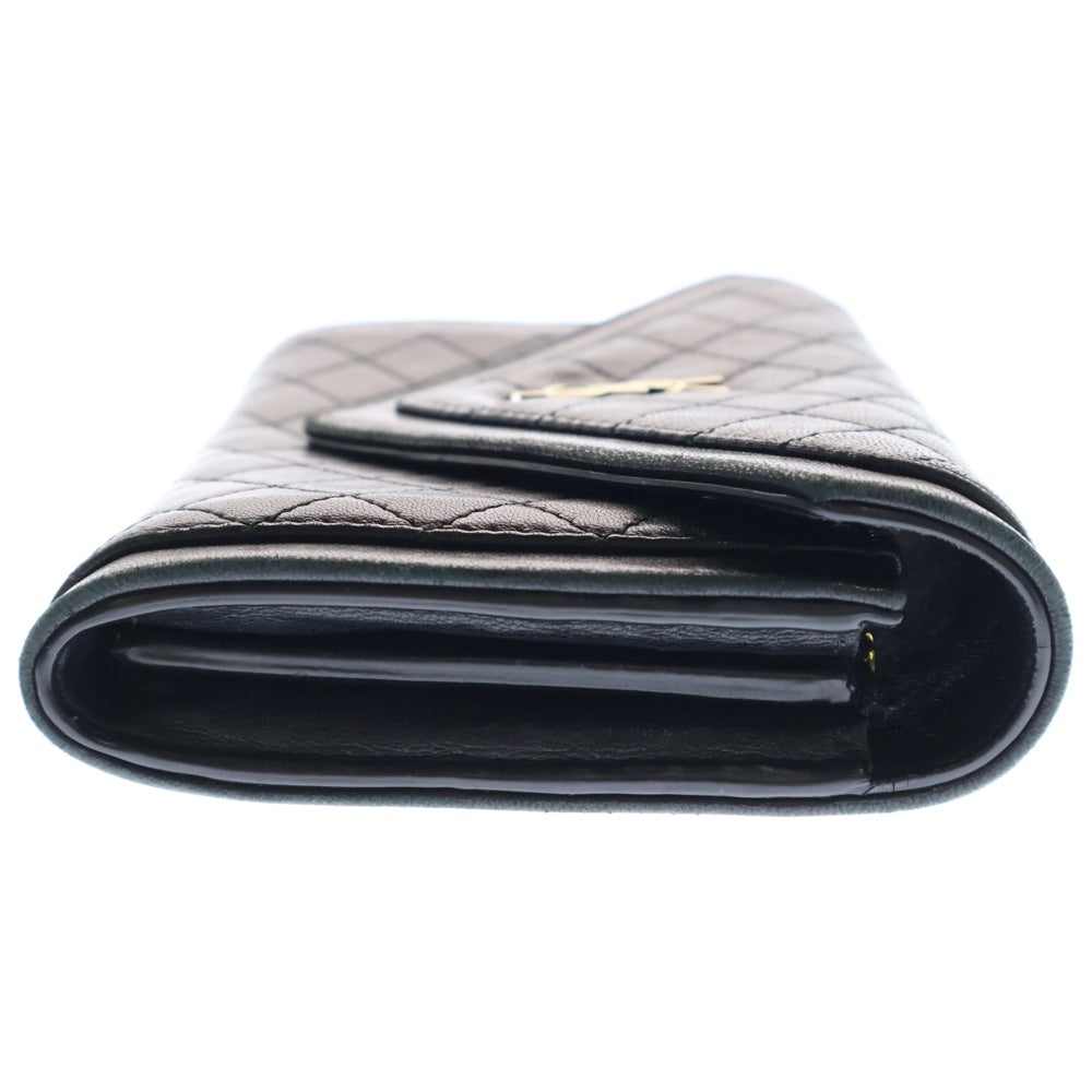SAINT LAURENT PARIS(サンローランパリ) ギャビー YSLロゴ レザー ウォレット 長財布 ブラック 686694 1221