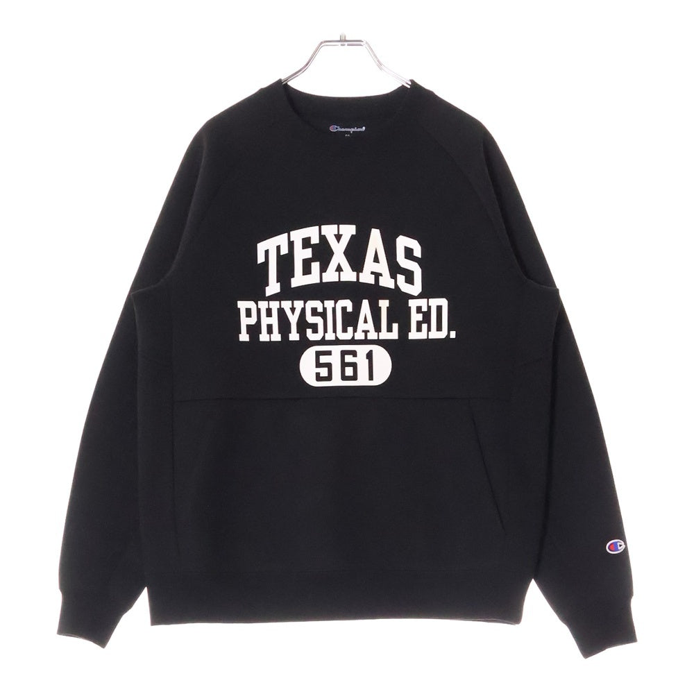 CHAMPION(チャンピオン) FRONT LOGO SWEATSHIRTS フロントロゴスウェットトレーナー ブラック C8-WS004