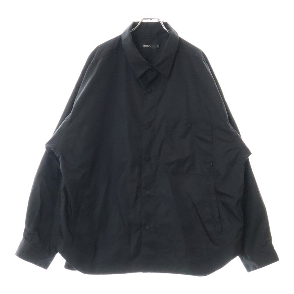 ROTOL(ロトル) 24SS SNAP BUTTON NYLON SHIRT R24SSEM17 スナップボタンナイロン長袖シャツ