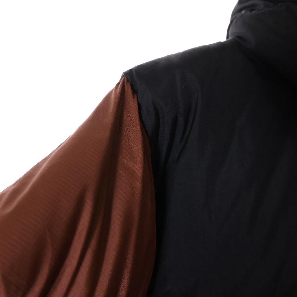 THE NORTH FACE(ザノースフェイス) Nuptse Hoodie ヌプシフーディー ロゴ刺繍ジップアップダウンジャケット レッド/ブラック ND92331