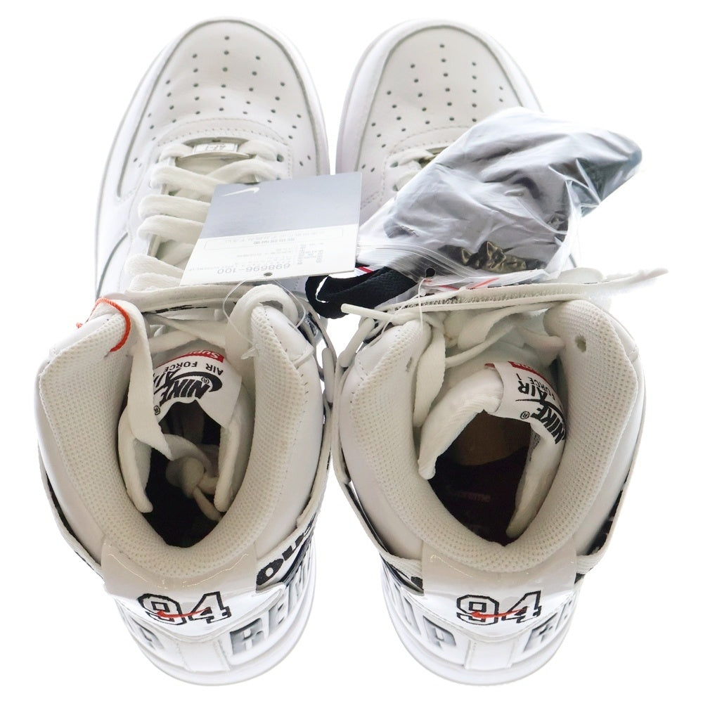 NIKE(ナイキ) 【観賞用2014年製】 14AW ×Supreme AIR FORCE 1 HIGH SP 698696-100 シュプリーム エアフォース1 ハイカットスニーカー シューズ ホワイト US8.5/26.5cm