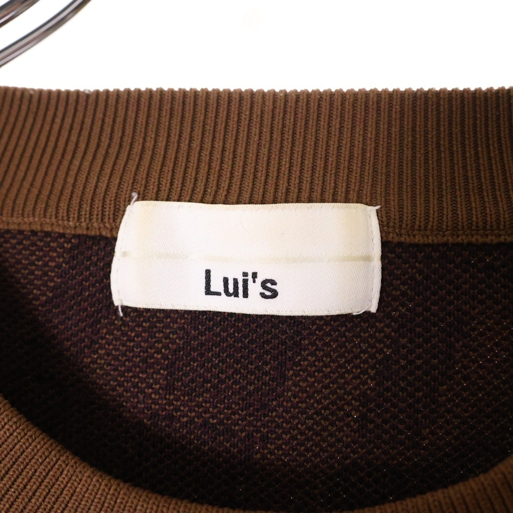 Lui's(ルイス) 18AW 幾何学柄ジャガードニット セーター ブラウン LUZ2082405A0013