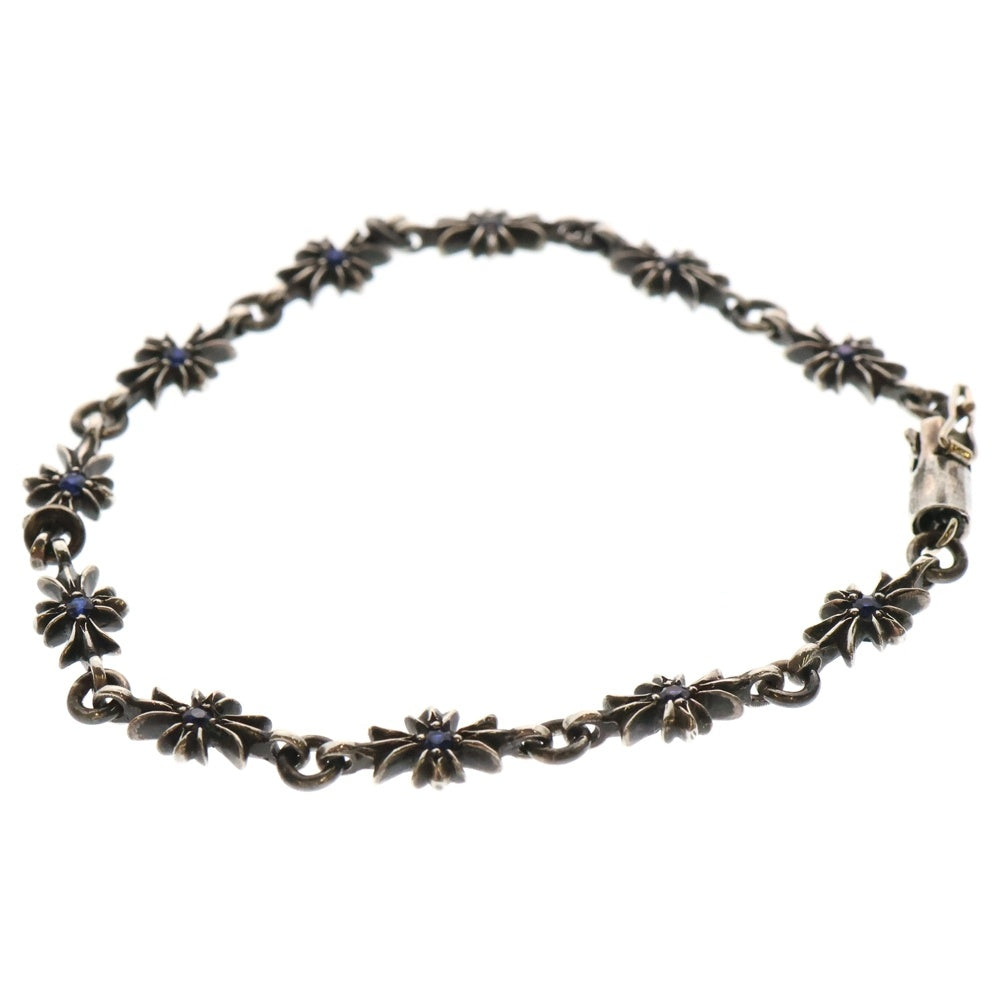 CHROME HEARTS(クロムハーツ) TNY E CH PLS RUBY タイニーECHプラス PAVEサファイア シルバーブレスレット
