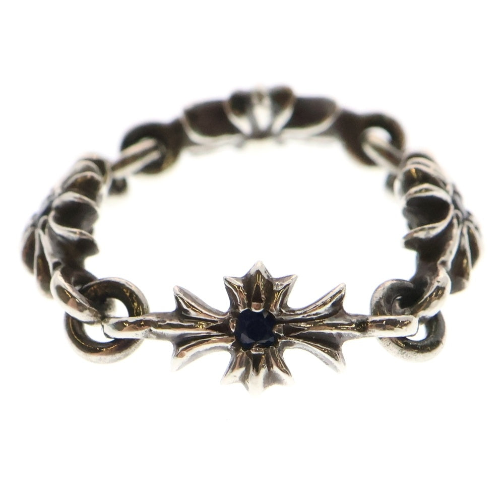 CHROME HEARTS(クロムハーツ) RING TNY E CH PLS タイニーECHプラスリング サファイア シルバー