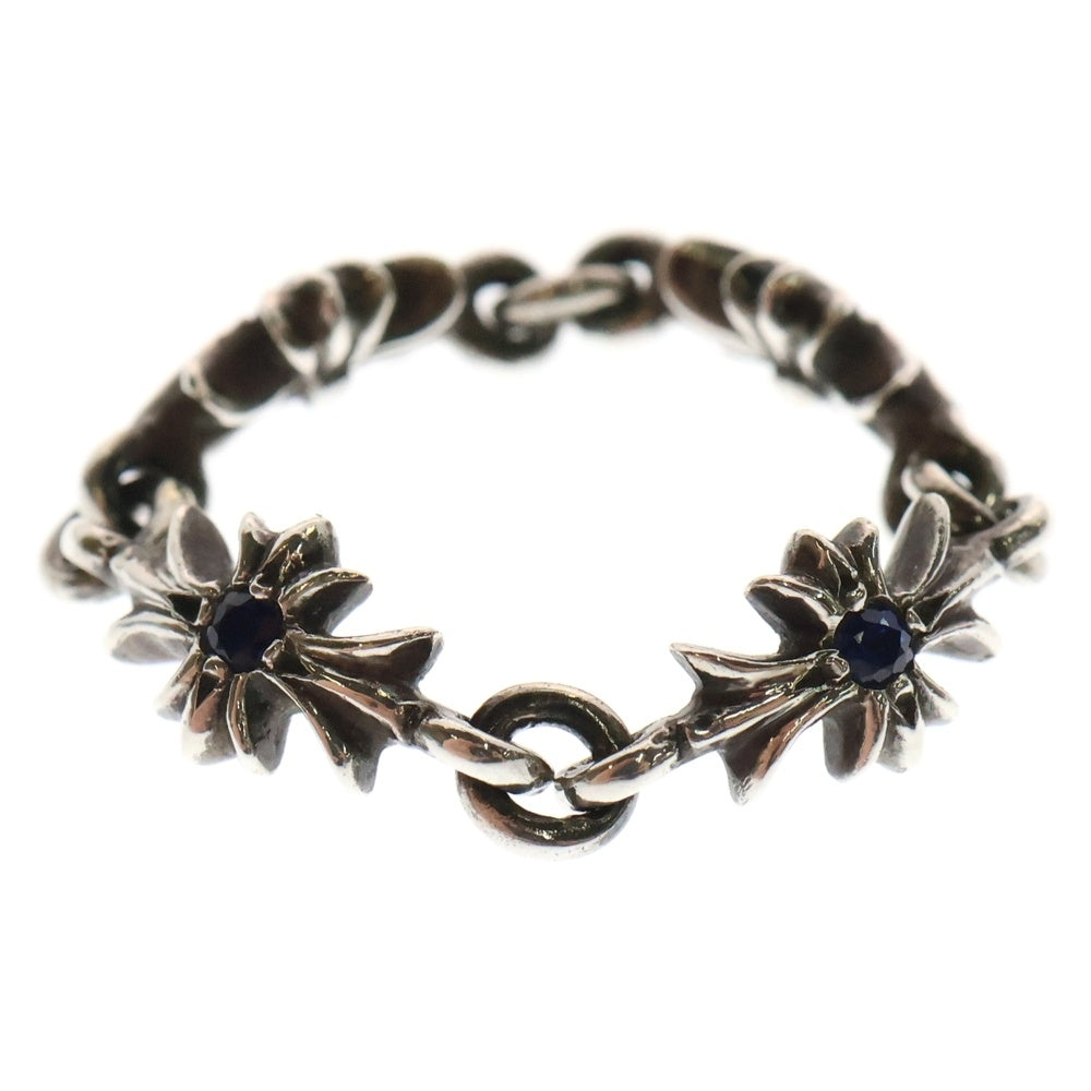 CHROME HEARTS(クロムハーツ) RING TNY E CH PLS タイニーECHプラスリング サファイア シルバー