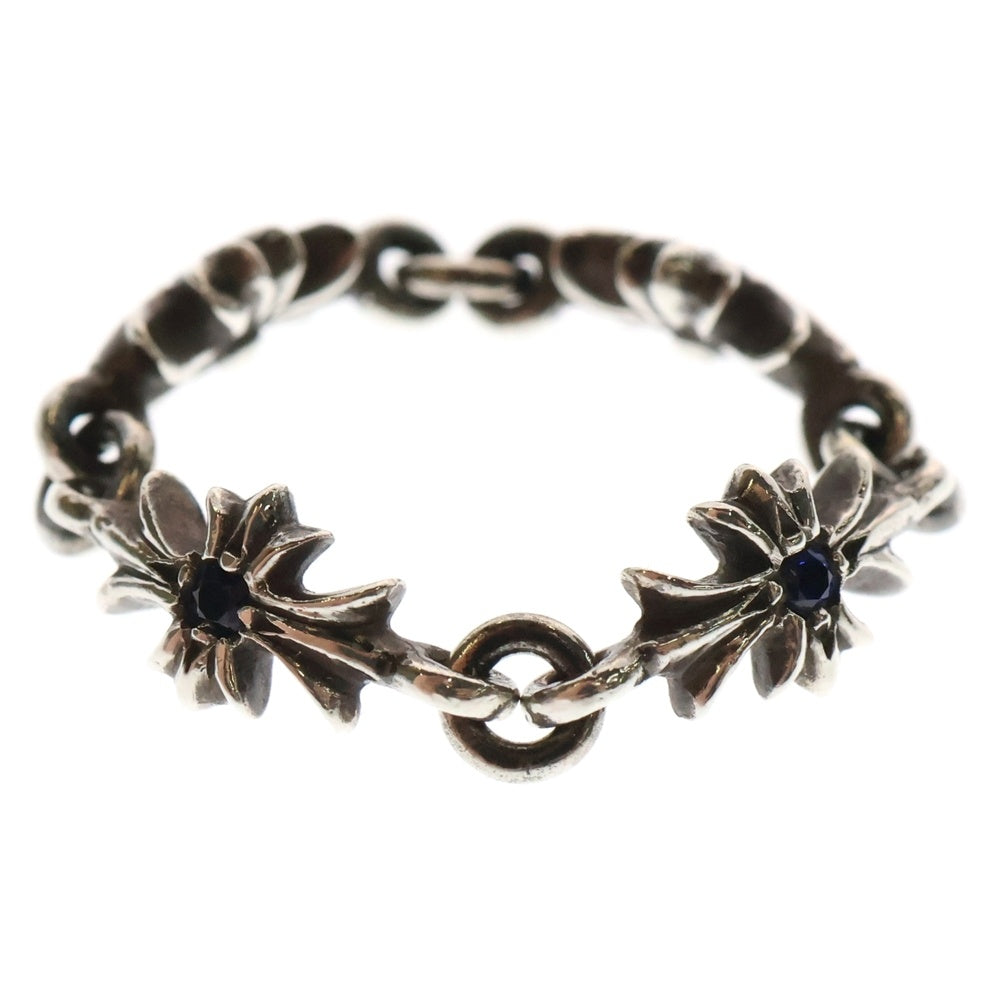 CHROME HEARTS(クロムハーツ) RING TNY E CH PLS タイニーECHプラスリング サファイア シルバー