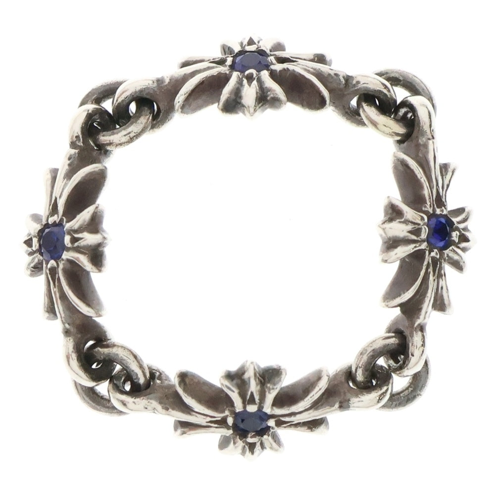 CHROME HEARTS(クロムハーツ) RING TNY E CH PLS タイニーECHプラスリング サファイア シルバー