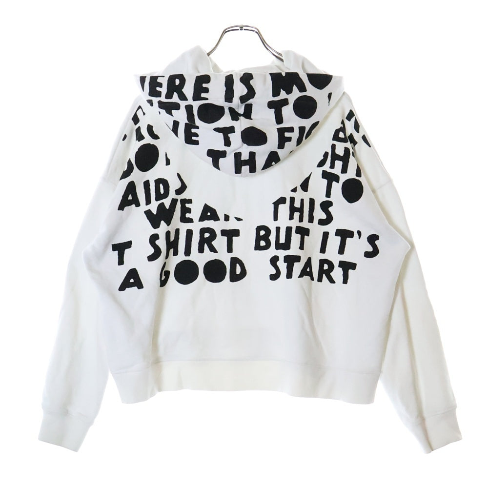Maison Margiela(メゾンマルジェラ) 21SS AIDS Charity Print Hoodie チャリティープリント プルオーバースウェットパーカー フーディ ホワイト レディース S51GU0039 S25322