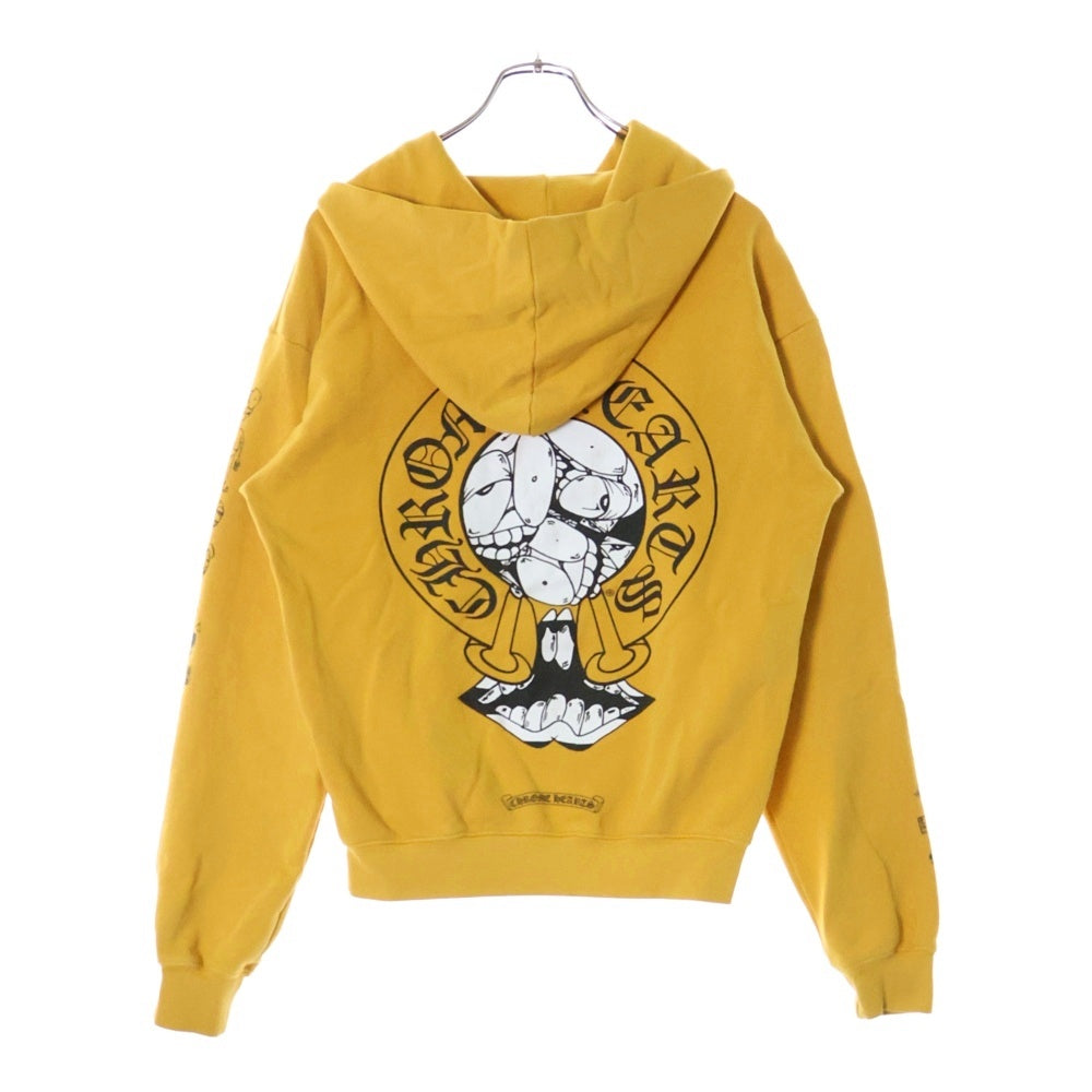 CHROME HEARTS(クロムハーツ) PPO mustard HD PLVR MATTY BOY バックプリントプルオーバースウェットパーカー フーディー マスタード