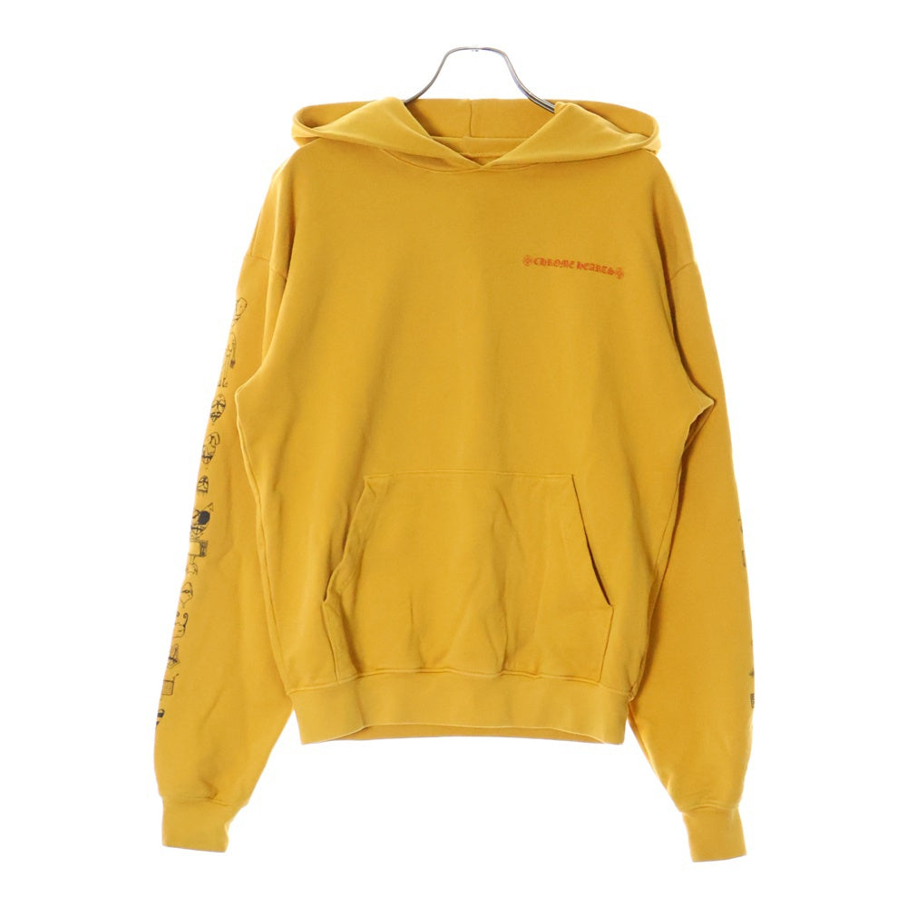 CHROME HEARTS(クロムハーツ) PPO mustard HD PLVR MATTY BOY バックプリントプルオーバースウェットパーカー フーディー マスタード