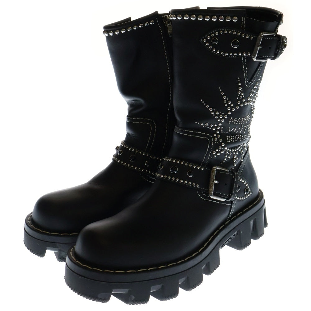 LOUIS VUITTON(ルイヴィトン) 24SS ENGINEER BOOTS チェッカーライン エンジニアブーツ レザー ブラック