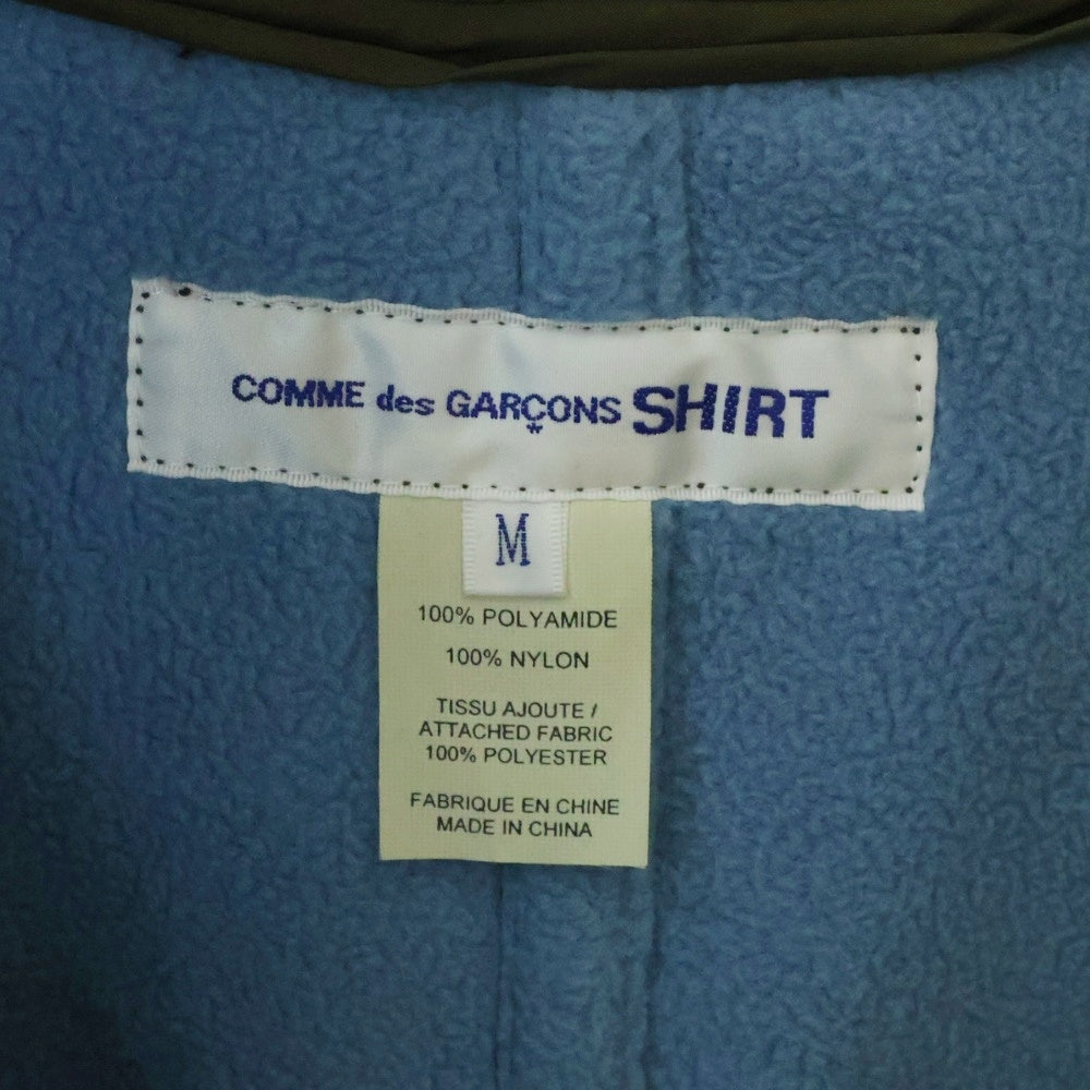 COMME des GARCONS SHIRT(コムデギャルソンシャツ) NYLON PONCHO ナイロンハーフジップポンチョ カーキ W19902