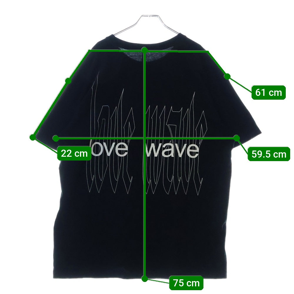 STAMPD(スタンプド) Love Wave Tee ラブウェーブ プリント クルーネック半袖Tシャツカットソー ブラック