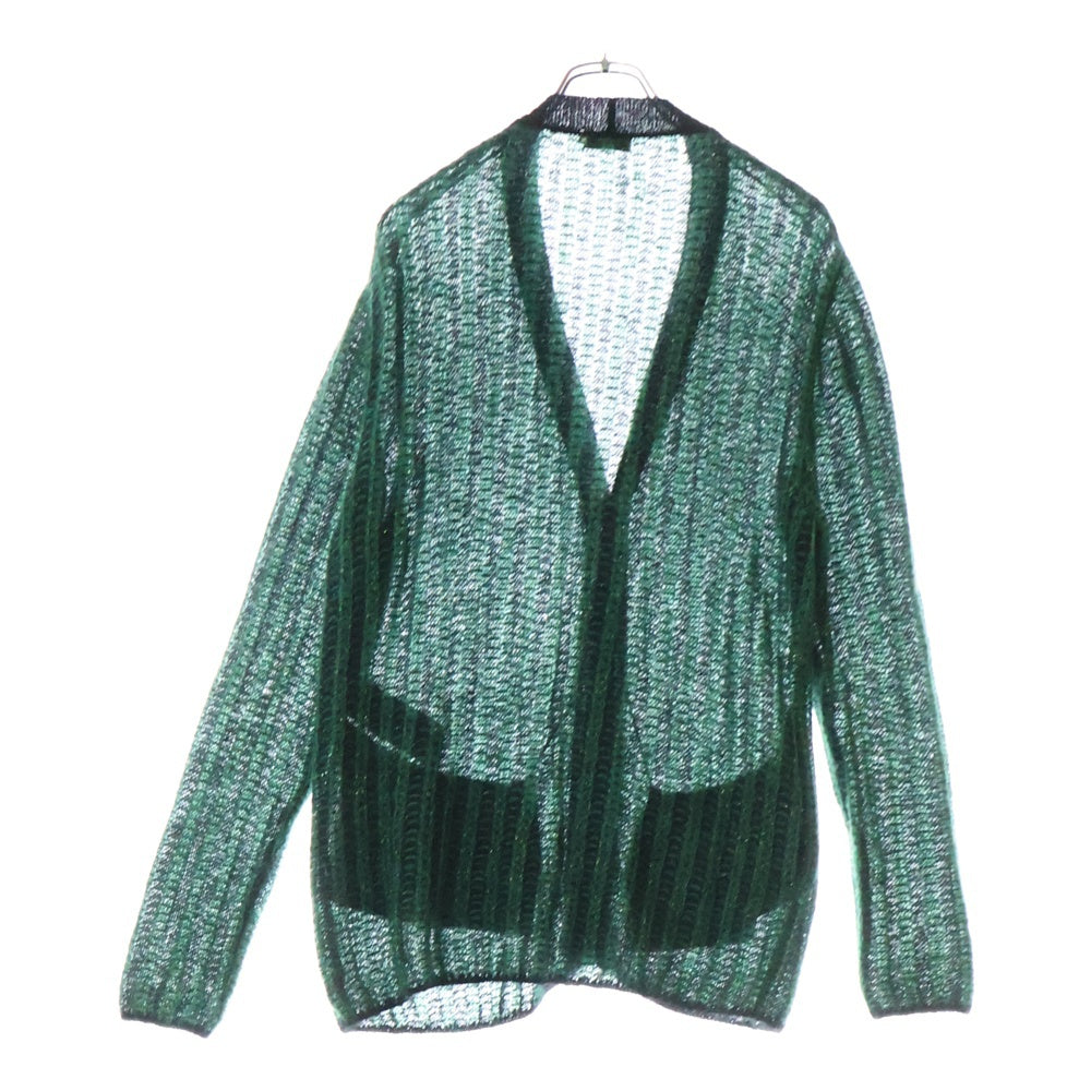 SAINT LAURENT PARIS(サンローランパリ) Mohair Knit Cardigan オーバーサイズ モヘアニットカーディガン グリーン/ブラック 645810