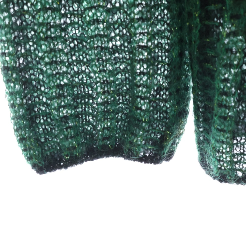 SAINT LAURENT PARIS(サンローランパリ) Mohair Knit Cardigan オーバーサイズ モヘアニットカーディガン グリーン/ブラック 645810