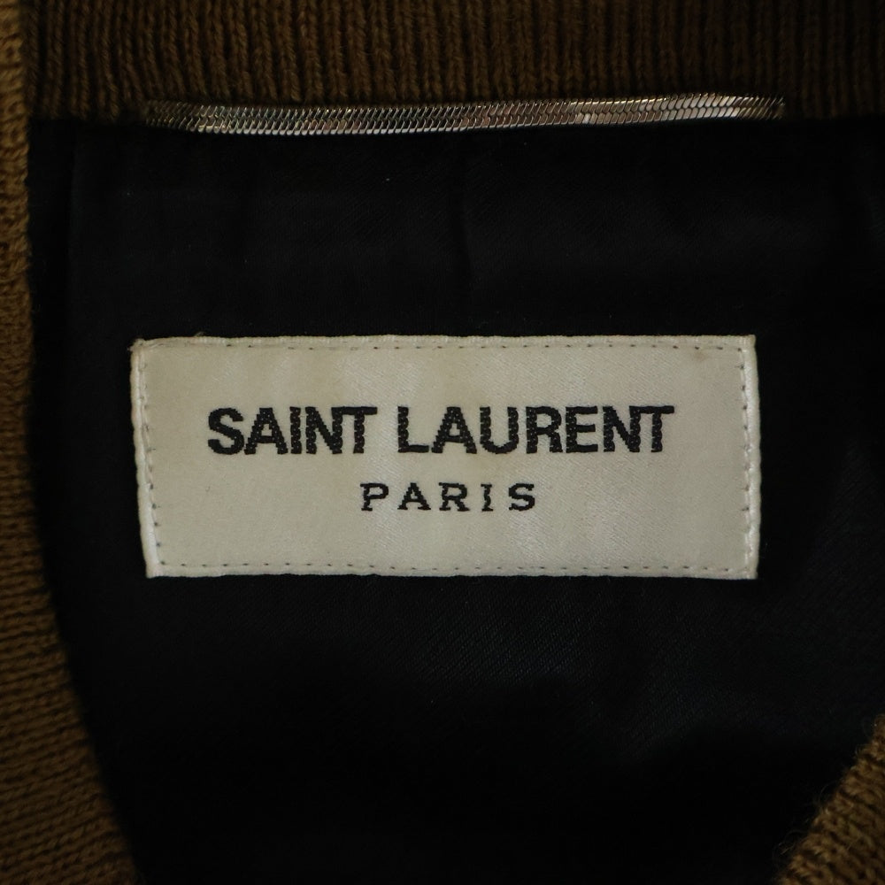 SAINT LAURENT PARIS(サンローランパリ) Suede Zip Jacket スエード フロントジップアップブルゾンジャケット ブラウン 500952