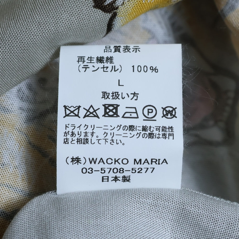WACKO MARIA(ワコマリア) 25SS PRINTED TIGER S/S HAWAIIAN SHIRT タイガープリント 半袖ハワイアンシャツ ベージュ 25SS-WMS-HI07