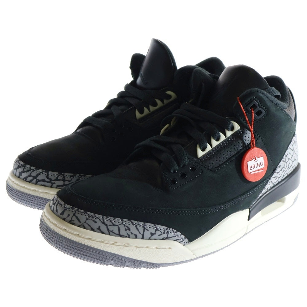 NIKE(ナイキ) WMNS AIR JORDAN 3 OFF NOIR CK9246-001 ウィメンズ エアジョーダン3 オフノワール ハイカットスニーカー ブラック US8.5/26.5cm