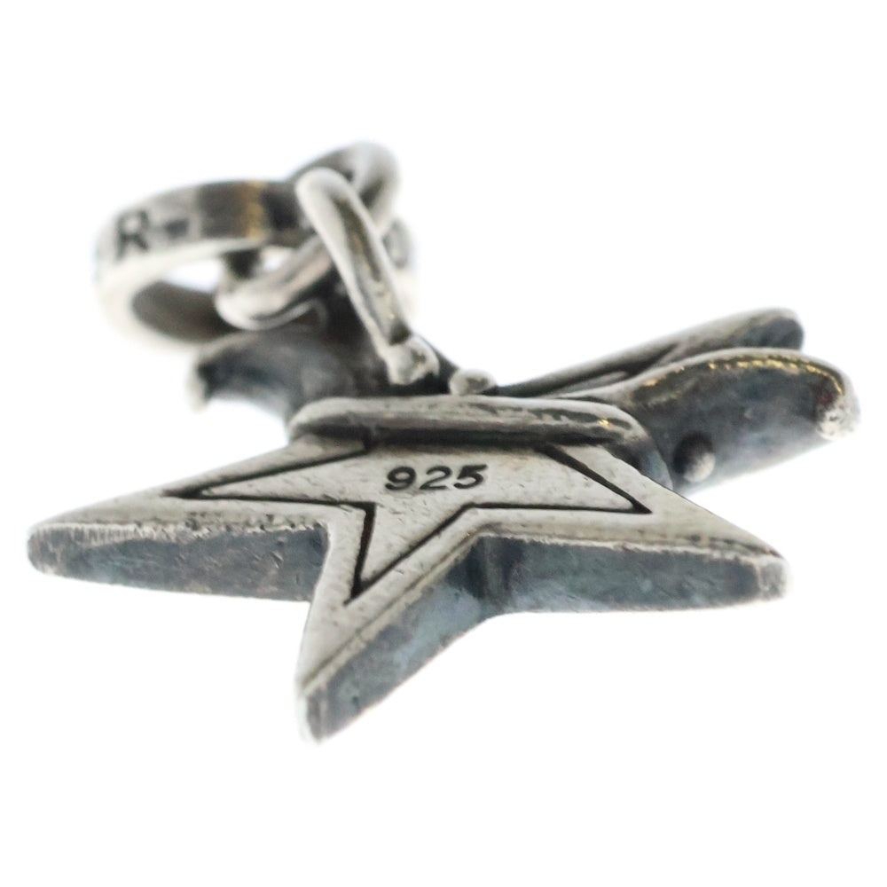 ROYAL ORDER(ロイヤルオーダー) SMALL SOLID STAR W CROWN スタークラウンネックレストップ ペンダントトップ シルバー