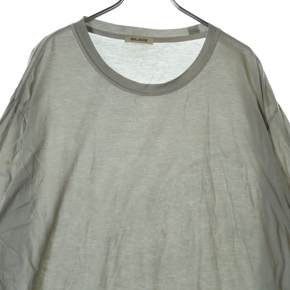 VAINL ARCHIVE(バイナルアーカイブ) 25SS MARCUS マーカス コットンクルーネック半袖Tシャツカットソー アイボリー VAAG25S004