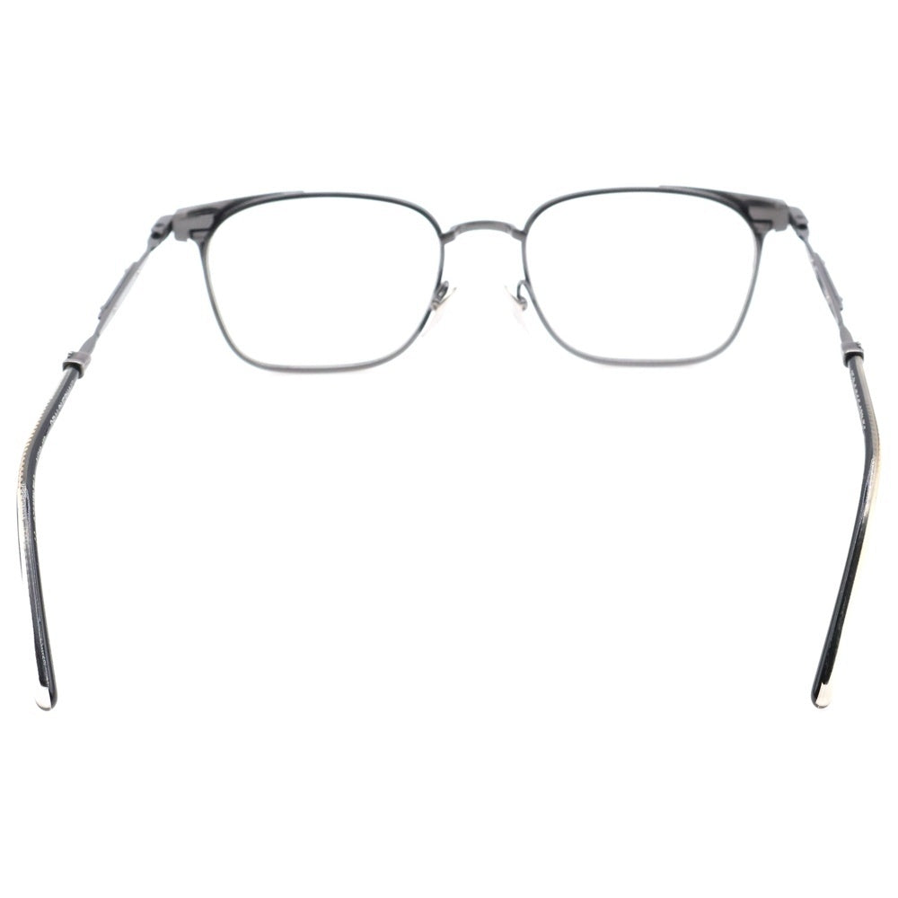 CHROME HEARTS(クロムハーツ) ORALOVERHAUL オーラルオーバーハウル スクエアフレームCHプレート眼鏡 シルバー 度入り
