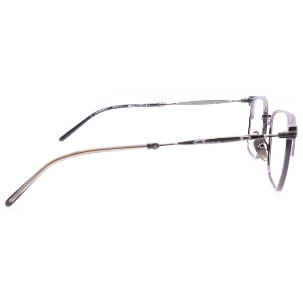 CHROME HEARTS(クロムハーツ) ORALOVERHAUL オーラルオーバーハウル スクエアフレームCHプレート眼鏡 シルバー 度入り
