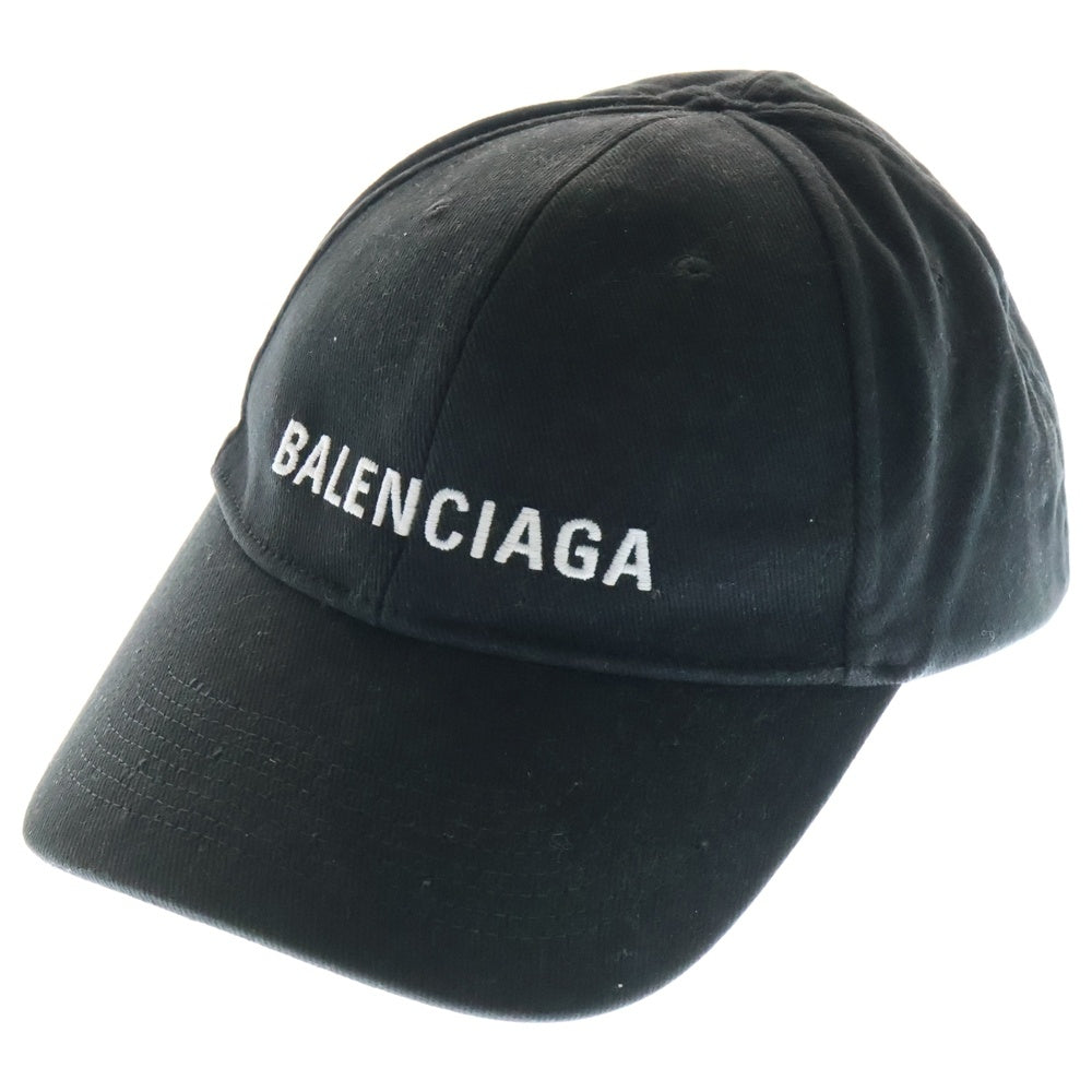 BALENCIAGA(バレンシアガ) ARCHETYPE LOGO CAP フロントロゴデザインキャップ 帽子 ブラック 782787 410B2