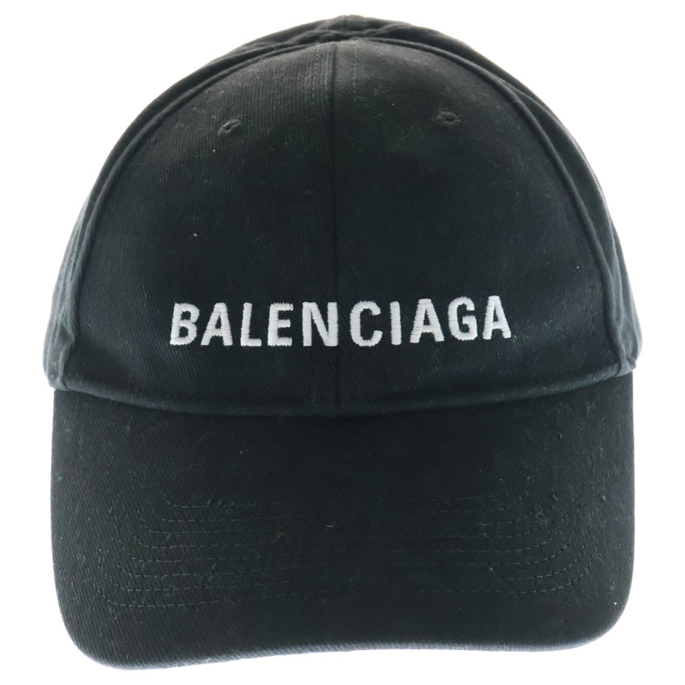 BALENCIAGA(バレンシアガ) ARCHETYPE LOGO CAP フロントロゴデザインキャップ 帽子 ブラック 782787 410B2