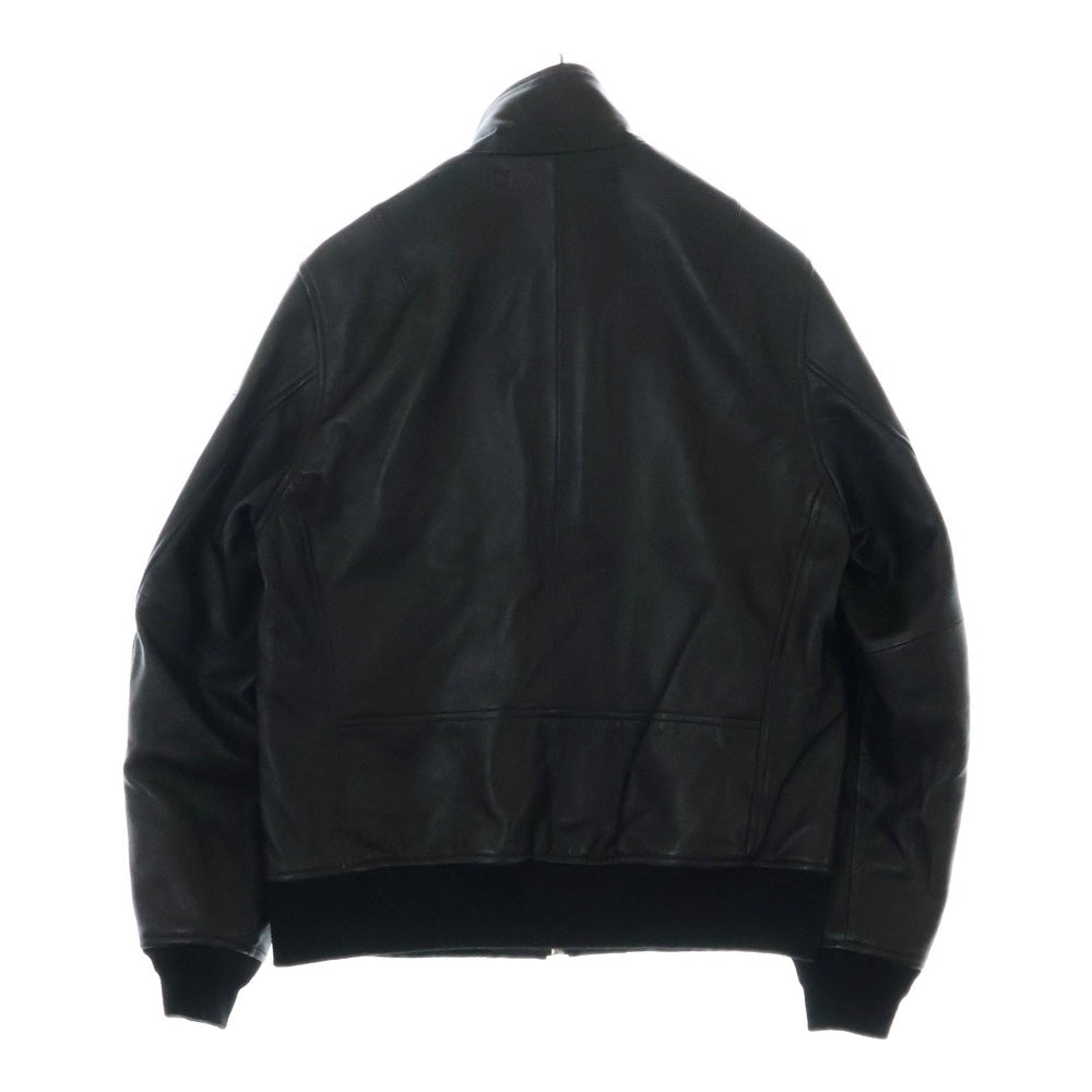 AVIREX(アヴィレックス) STAND LEATHER MA-1 MOD JACKET スタンドカラー シープレザー MA-1 モディファイジャケット ブラック 783-5150007