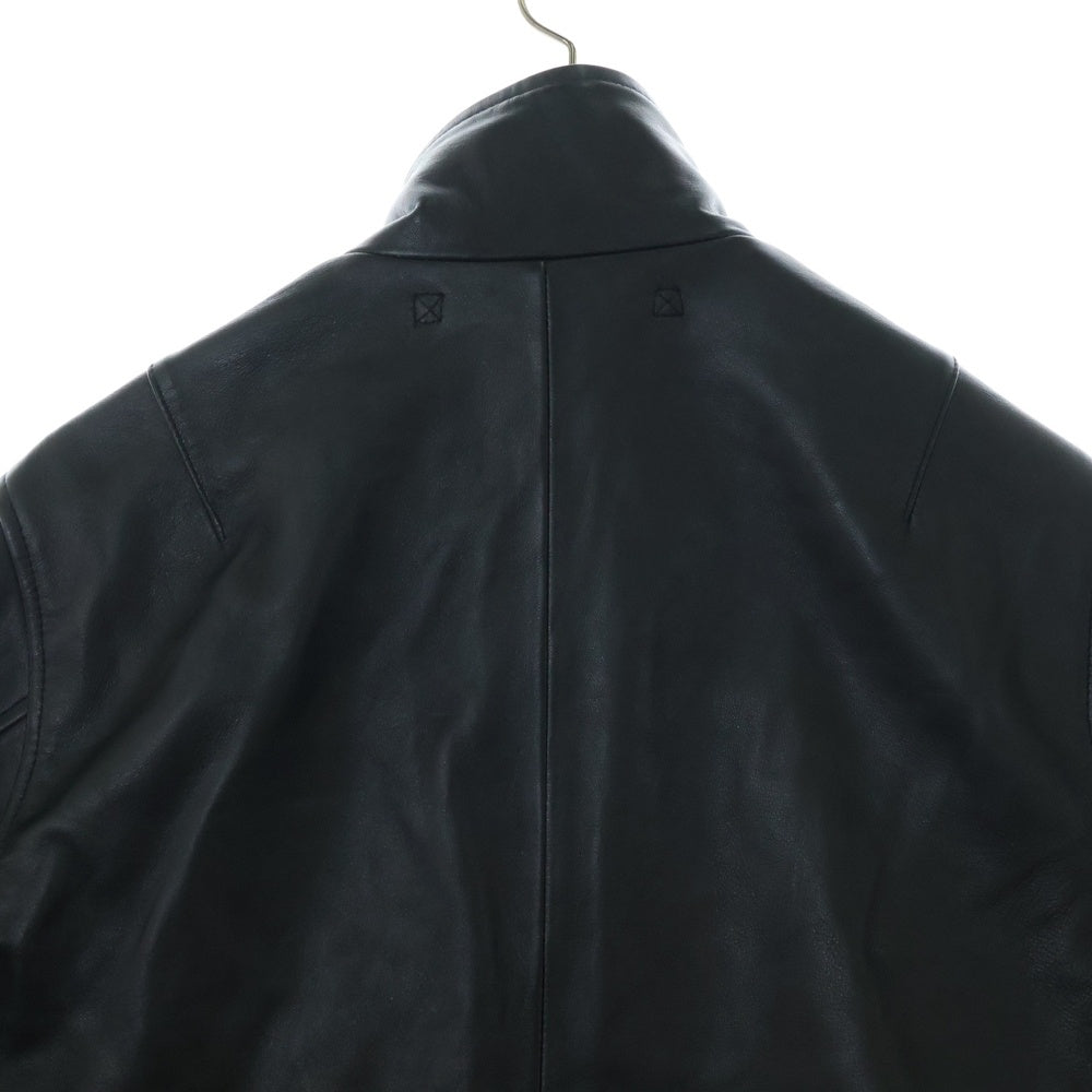 AVIREX(アヴィレックス) STAND LEATHER MA-1 MOD JACKET スタンドカラー シープレザー MA-1 モディファイジャケット ブラック 783-5150007