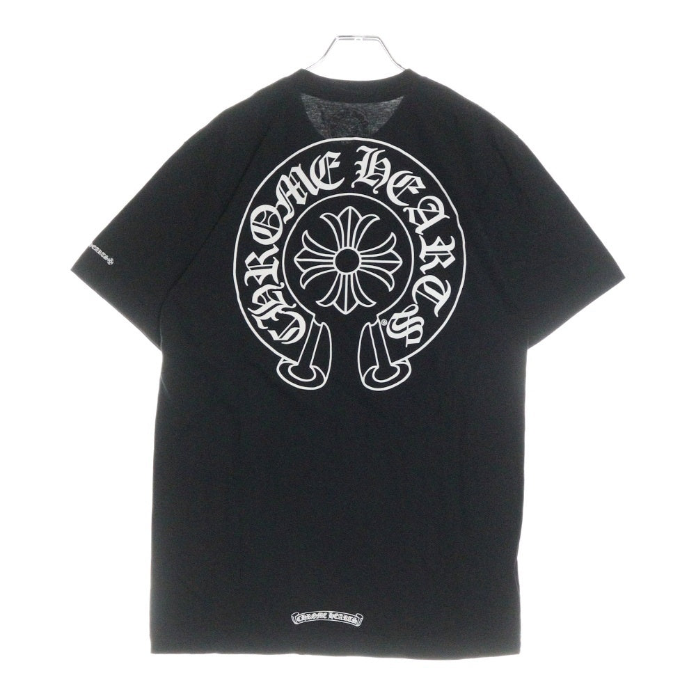 CHROME HEARTS(クロムハーツ) Horseshoe S/S Tee ホースシューロゴ クルーネック半袖Tシャツカットソー ブラック