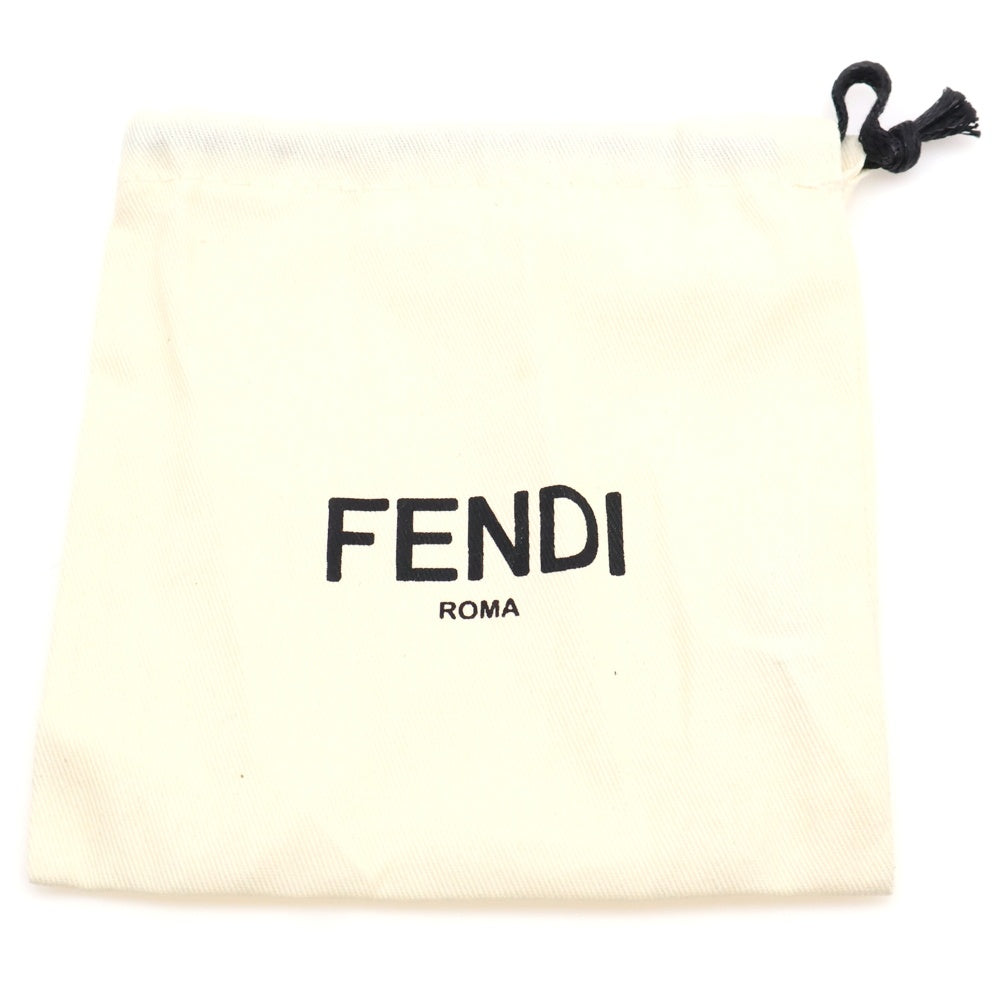 FENDI(フェンディ) セレリア ステッチ ロゴ レザー ウォレット 2つ折り財布 ベージュ/ネイビー 7M0194