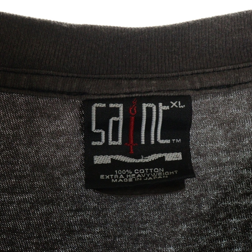SAINT MICHAEL(セントマイケル) 21AW T-SHIRT FOCUS フォーカス クルーネックプリント半袖Tシャツ カットソー グレー SM-A21-0000-002