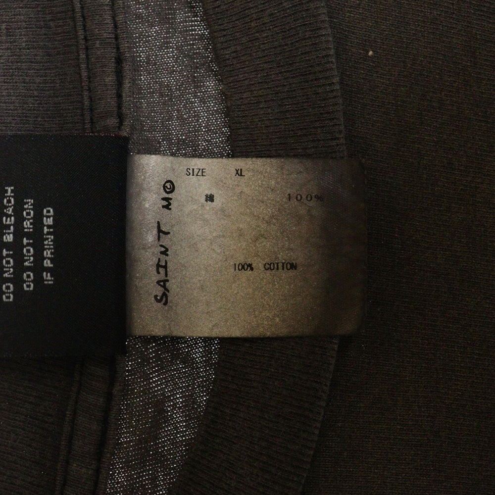 SAINT MICHAEL(セントマイケル) 21AW T-SHIRT FOCUS フォーカス クルーネックプリント半袖Tシャツ カットソー グレー SM-A21-0000-002