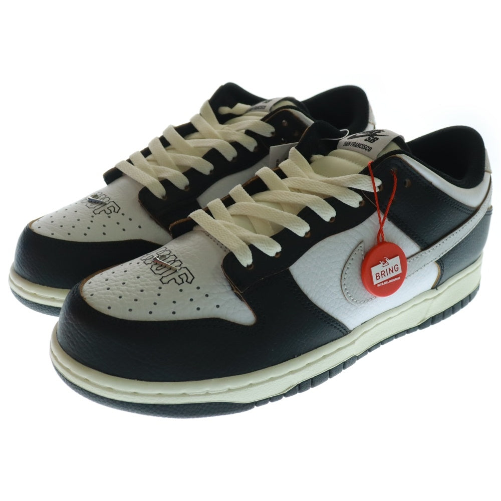 NIKE SB(ナイキ エスビー) ×HUF DUNK LOW OG QS New York FD8775‐001 ハフ ダンク ローカットスニーカー シューズ ブラック ホワイト US8/26cm