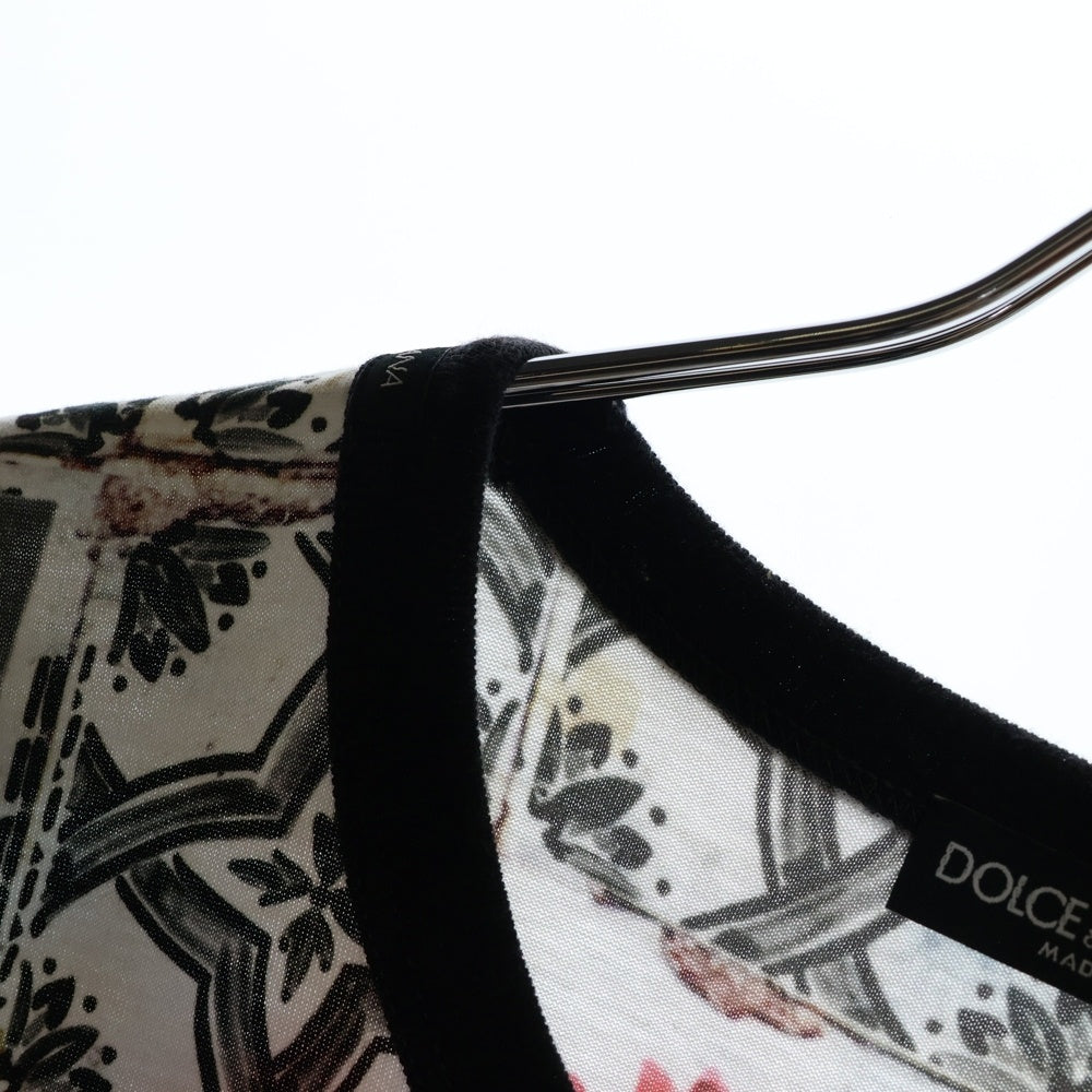 DOLCE & GABBANA(ドルチェアンドガッバーナ) 15SS ランウェイモデル マリア フローラルデザイン クルーネック半袖Tシャツカットソー マルチ G8FE9T G7CVA