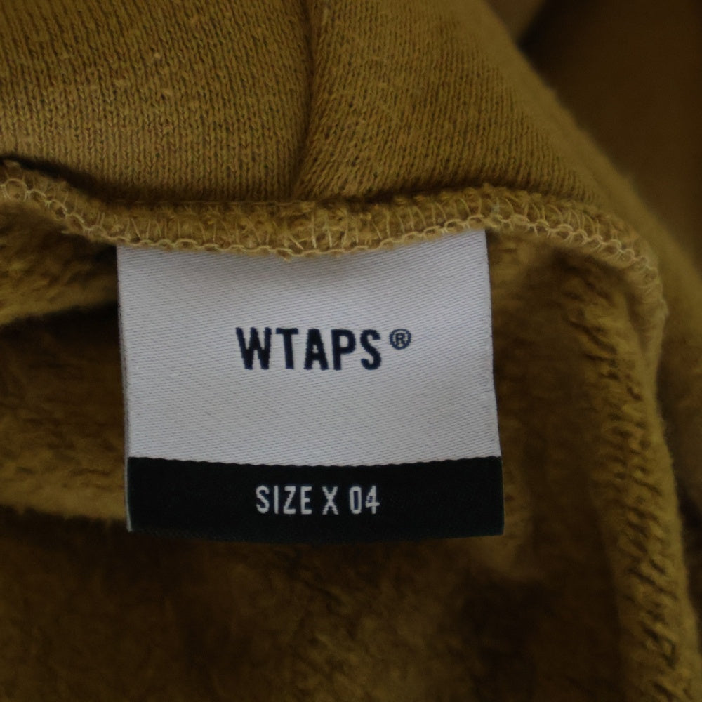 WTAPS(ダブルタップス) 21AW SPOT BOB SCREEN HOODED ロゴプリントプルオーバースウェットパーカー フーディー ベージュ 212ATDT-HP04S
