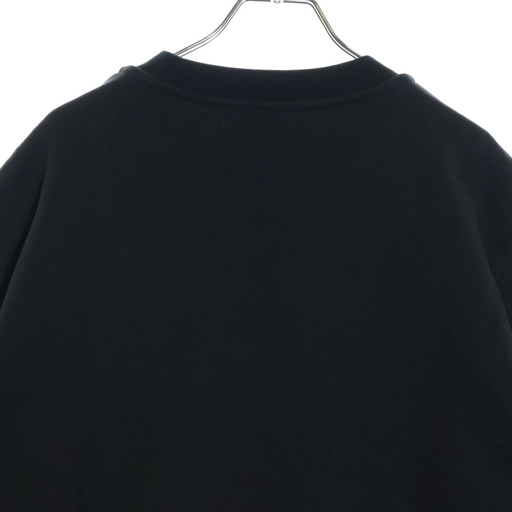MONCLER(モンクレール) SWEATSHIRT フロントロゴプリントスウェットトレーナー ブラック J20918G00079