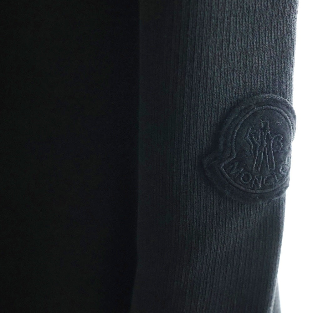 MONCLER(モンクレール) SWEATSHIRT フロントロゴプリントスウェットトレーナー ブラック J20918G00079