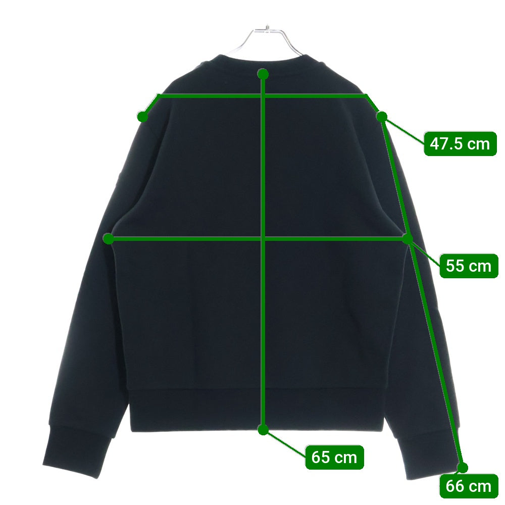MONCLER(モンクレール) SWEATSHIRT フロントロゴプリントスウェットトレーナー ブラック J20918G00079