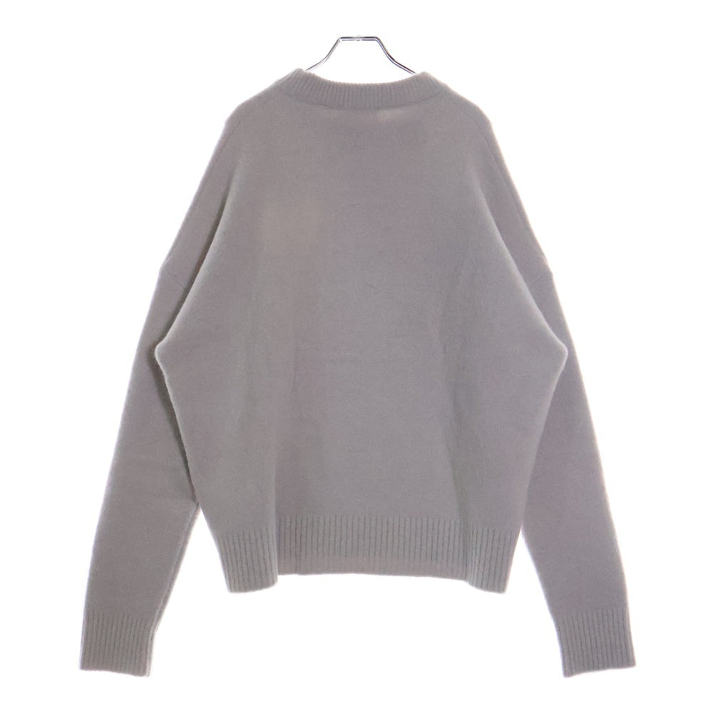 AMI Alexandre Mattiussi(アミアレクサンドルマテュッシ) OFF WHITE ADC SWEATER ロゴ刺繍ニットセーター グレー UKS025.KN0032