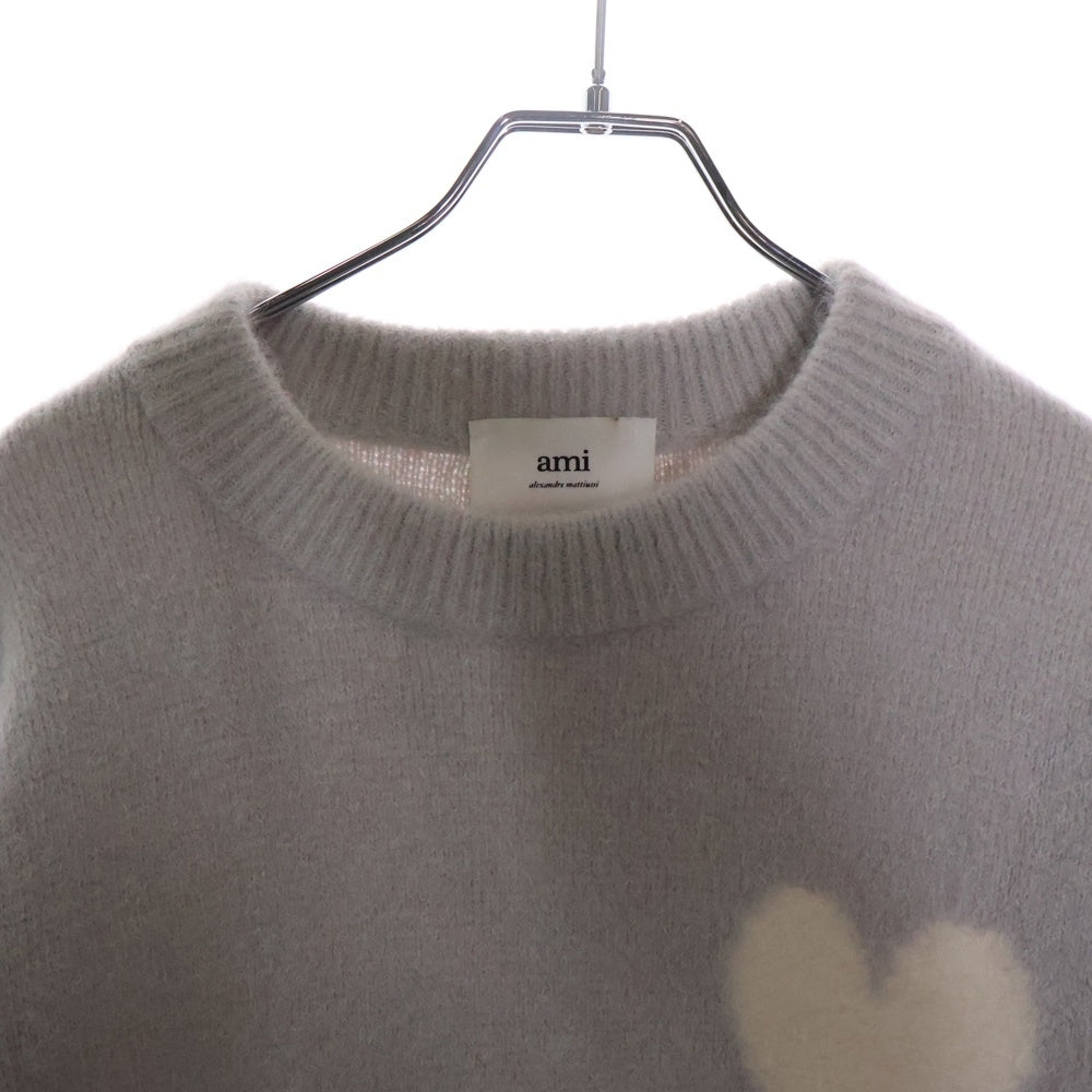 AMI Alexandre Mattiussi(アミアレクサンドルマテュッシ) OFF WHITE ADC SWEATER ロゴ刺繍ニットセーター グレー UKS025.KN0032