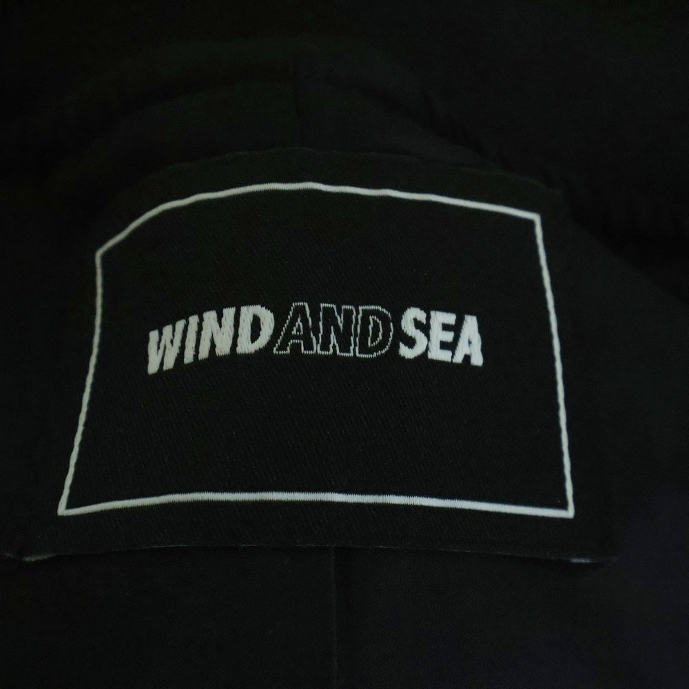 WIND AND SEA(ウィンダンシー) ロゴ刺繍キルティングパンツ ブラック WDS-O-MTC-24-Q2-PT-02