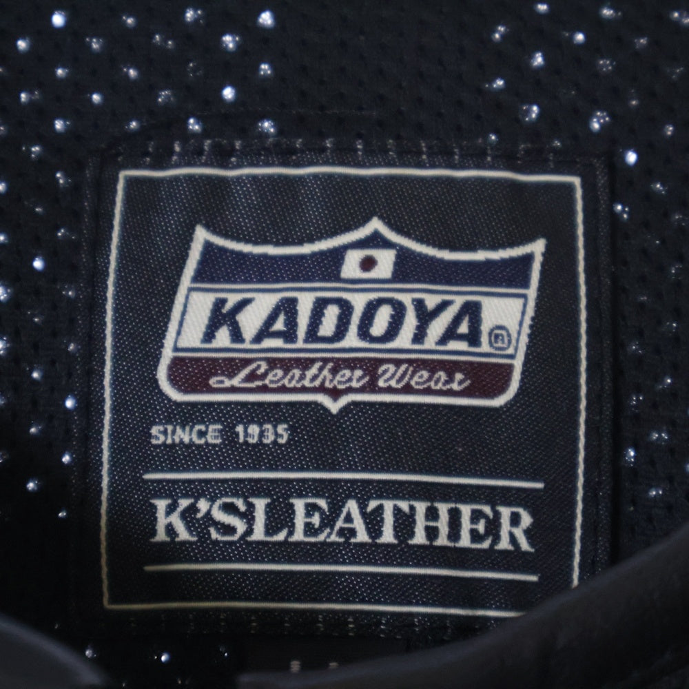 KADOYA(カドヤ) K'S LEATHER&K'S PRODUCT PL-EVO シングルライダースジャケット レザージャケット ブラック