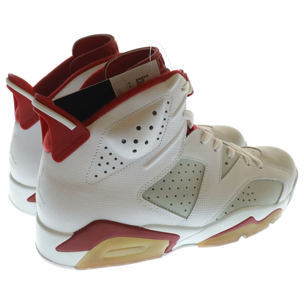 NIKE(ナイキ) AIR JORDAN 6 RETRO ALTENATE HARE 384664-113 エアジョーダン6 レトロ オルタネイト ヘア ハイカットスニーカー シューズ ホワイト/レッド US10.5/28.5cm